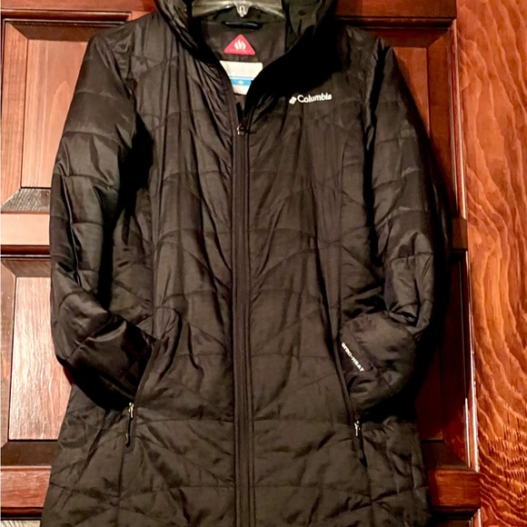 NWOT COLUMBIA black long women's jacket coat with hood size S - Picture 6 of 15